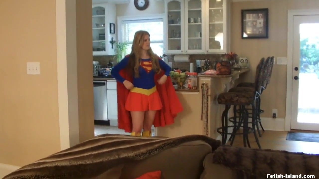 Supergirl Cosplayer Gets Restrained In Body Suit And Teased By Wonder