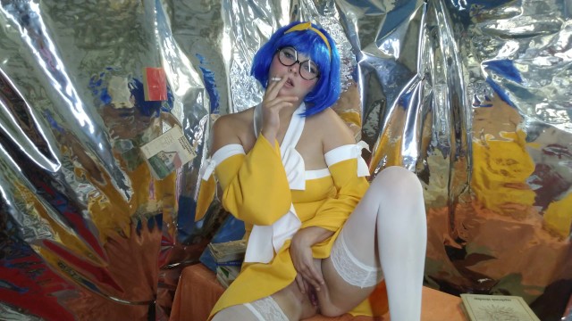 Fairy Cosplay Porn - Levy from Fairy Tail cosplayer smokes and teases her pussy - Cosplay Porn  Tube
