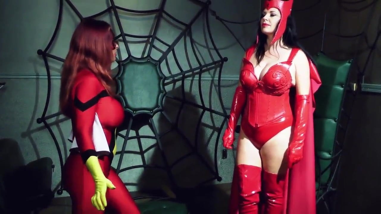 Scarlet Witch and Spider Woman cosplayers fuck each other with strap ons - Cosplay  Porn Tube